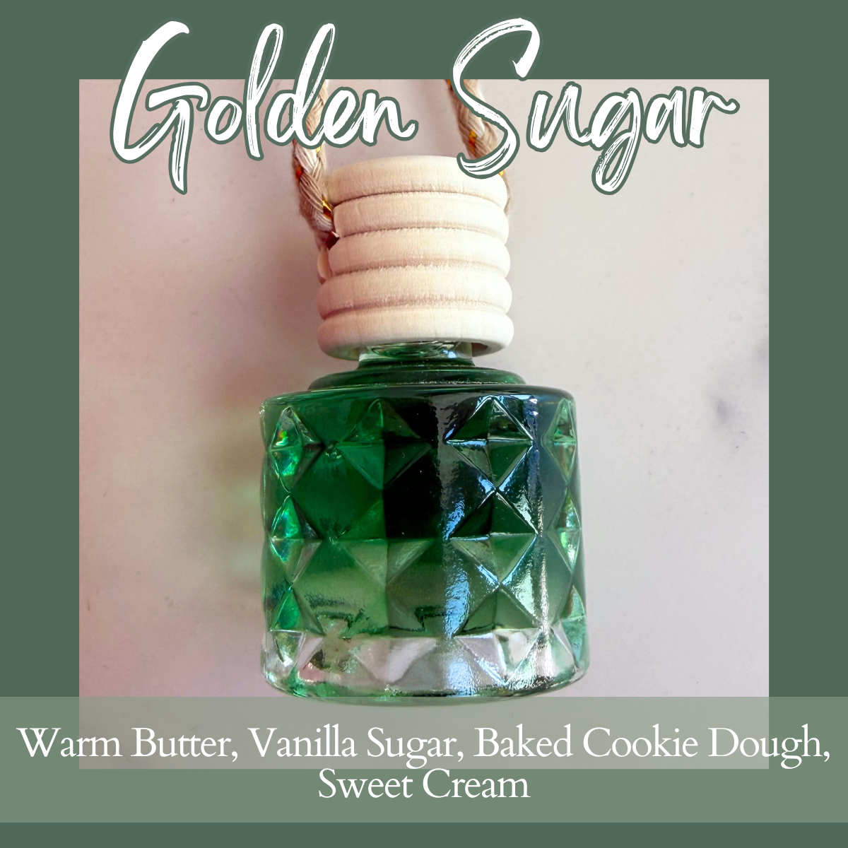 Golden Sugar Hanging Car Diffuser