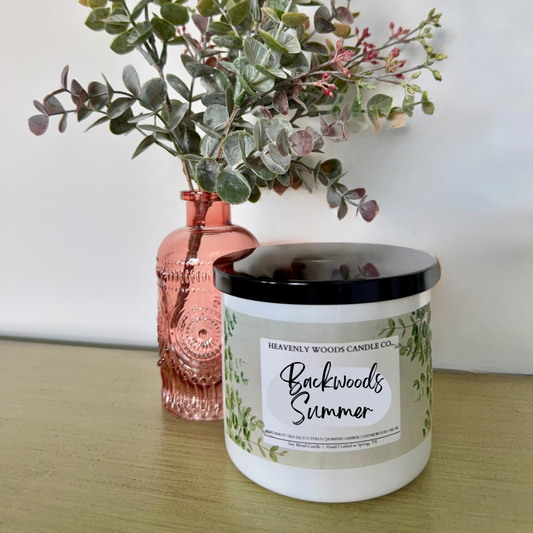 Backwoods Summer White Triple Wick 17oz Soy Blend Candle