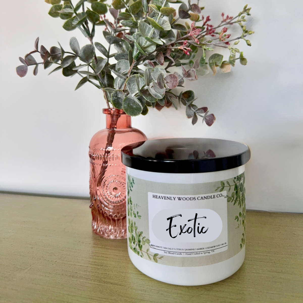 Exotic White Triple Wick 17oz Soy Blend Candle