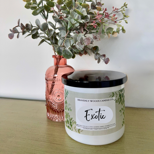 Exotic White Triple Wick 17oz Soy Blend Candle