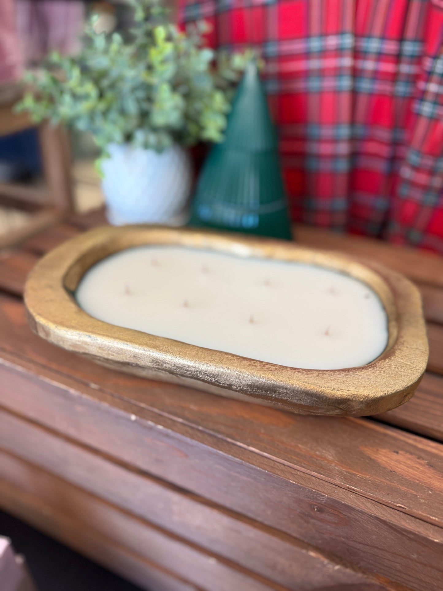 Gold Dough Bowl Candles