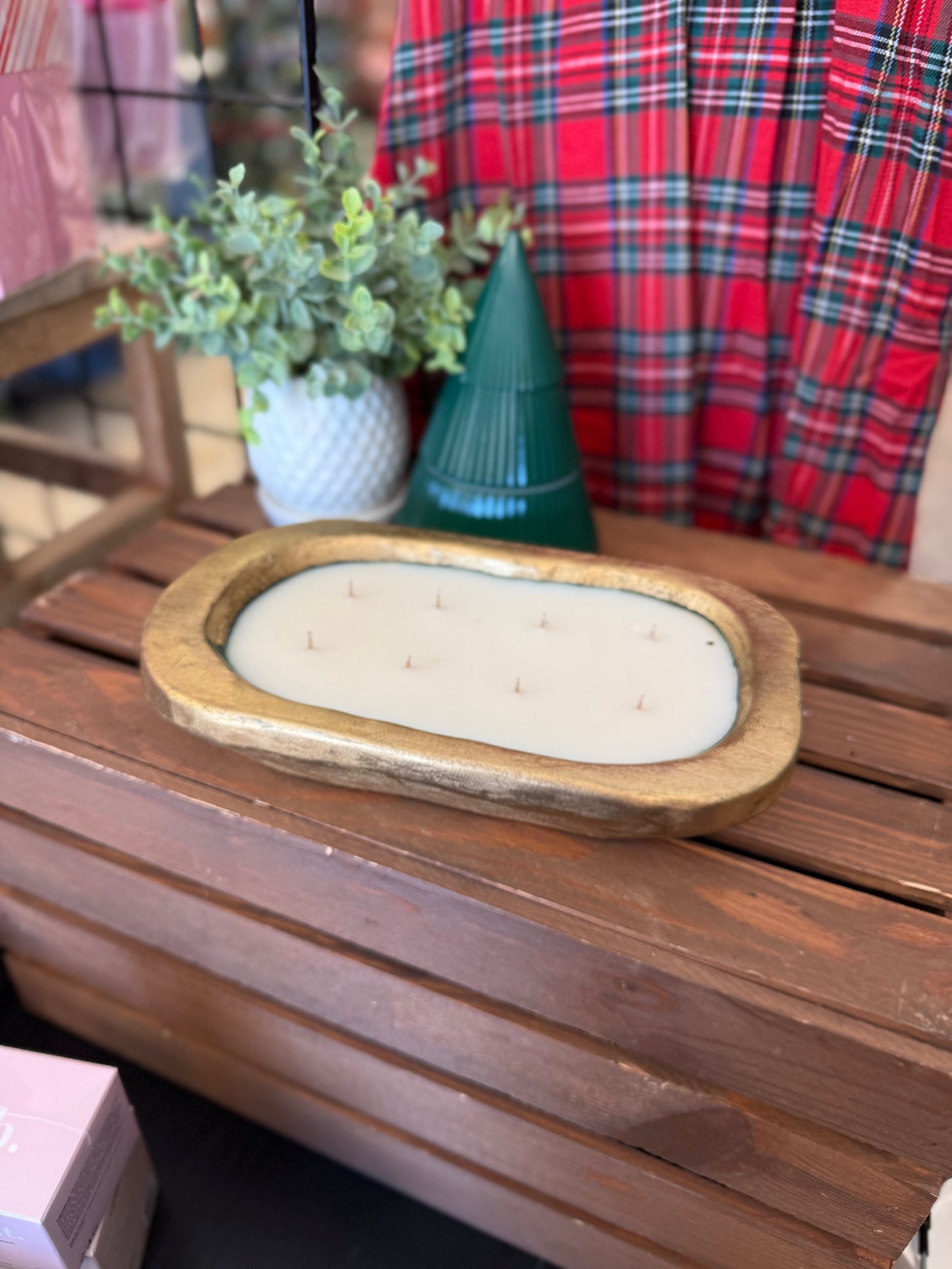 Gold Dough Bowl Candles